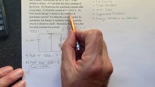 Find The Time Constant Maximum Current And Energy Stored In An Lr Circuit  By Physicspal