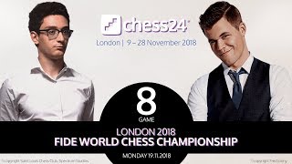 Caruana-Carlsen, Game 8 - 2018 FIDE World Chess Ch...