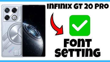 Font setting infinix GT 20 Pro || How to set font size || Font size not working