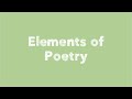 Elements of Poetry Quiz