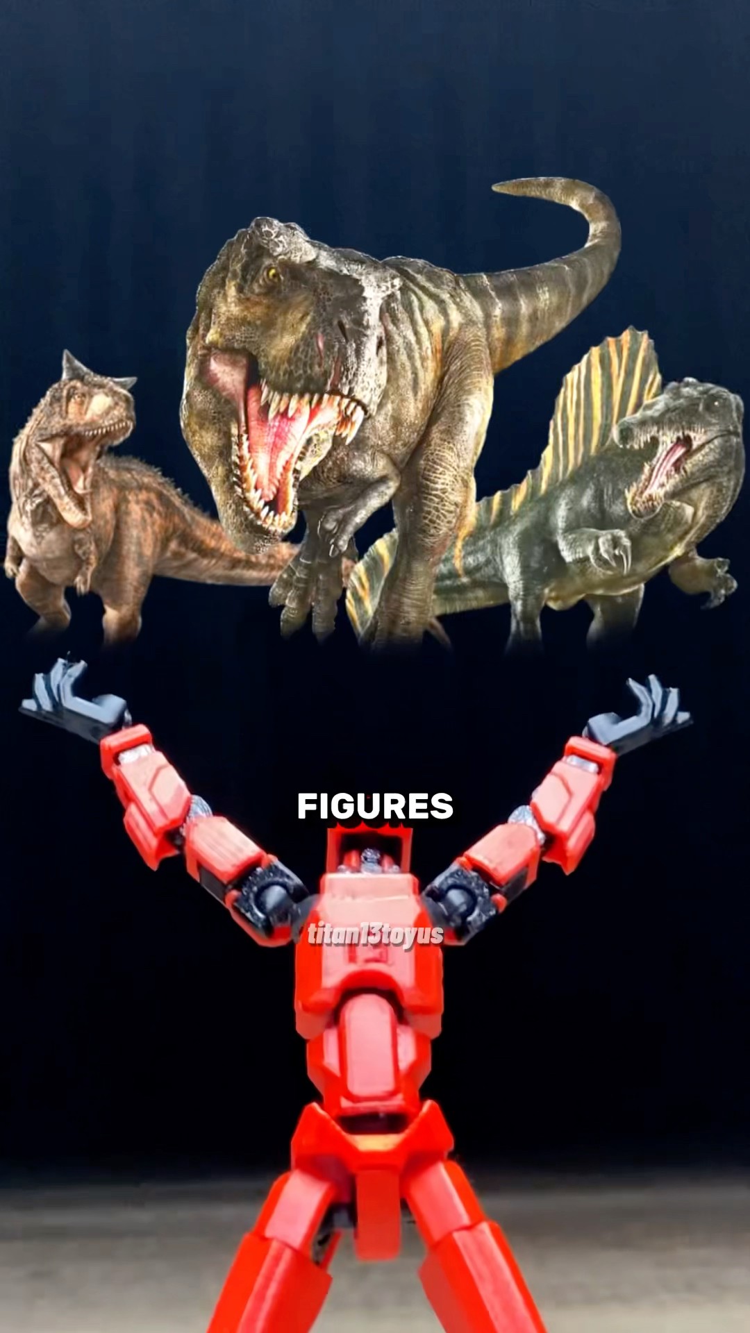 Dinosaur figures…!? 🦖 #actionfigure #dinosaur #t13 #toy #stikbot