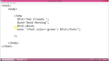 PHP Tutorial : How to combine two strings in to one string in php using string function
