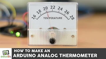 Arduino Tutorial: How to make an analog Thermometer with Arduino a DS18B20 and an analog Voltmeter