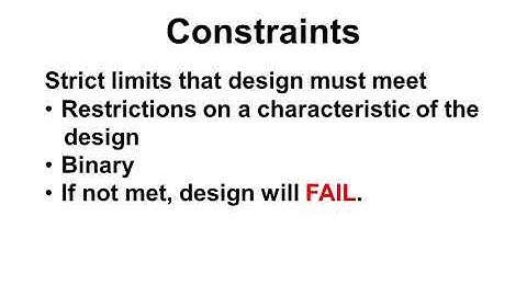 Objectives Constraints Functions Means