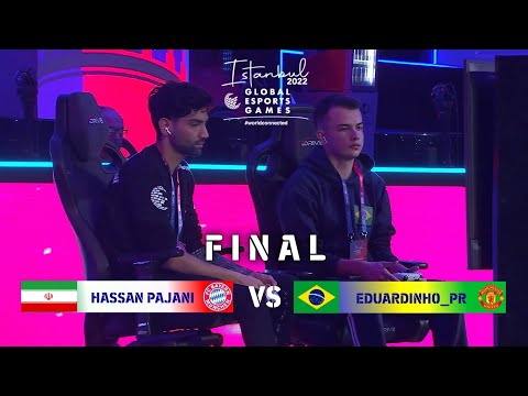 видео: FINAL EFOOTBALL 2023: HASSAN PAJANI (IRAN) VS EDUARDINHO (BRAZIL) GLOBAL ESPORTS GAMES ISTANBUL 2022