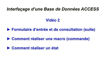 Interface ACCESS - Video2 : Formulaires d