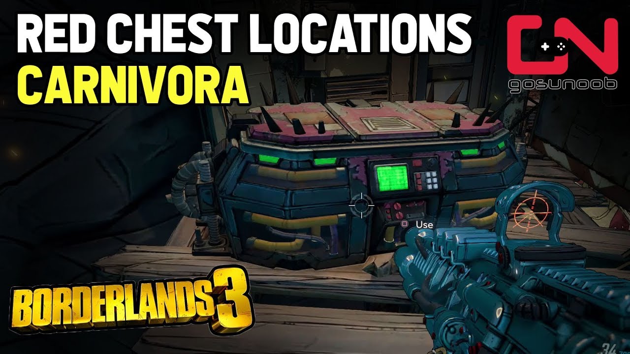 Borderlands 3 All Carnivora Red Chest Locations All Red Chests YouTube