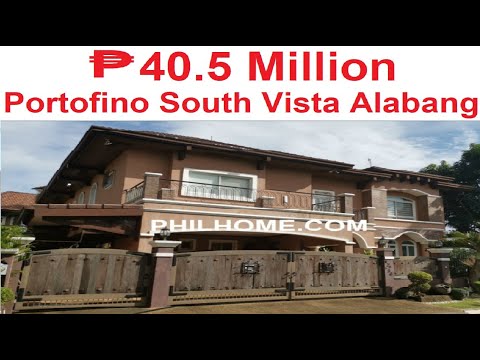 PHILIPPINES MANSION HOUSE TOURS - Portofino South Vista Alabang House for Sale 40.5million