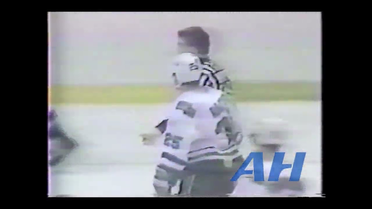 AHL Nov. 30, 1985 Binghamton Whalers v Rochester Americans (R) Tom Martin v Mark Ferner (R)