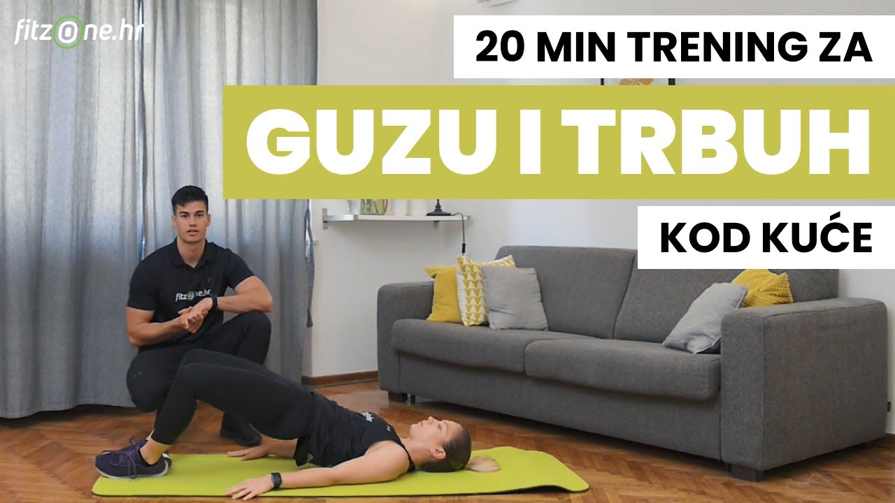 20-minutni TRENING ZA GUZU i TRBUH kod kuće!🤸‍♀️