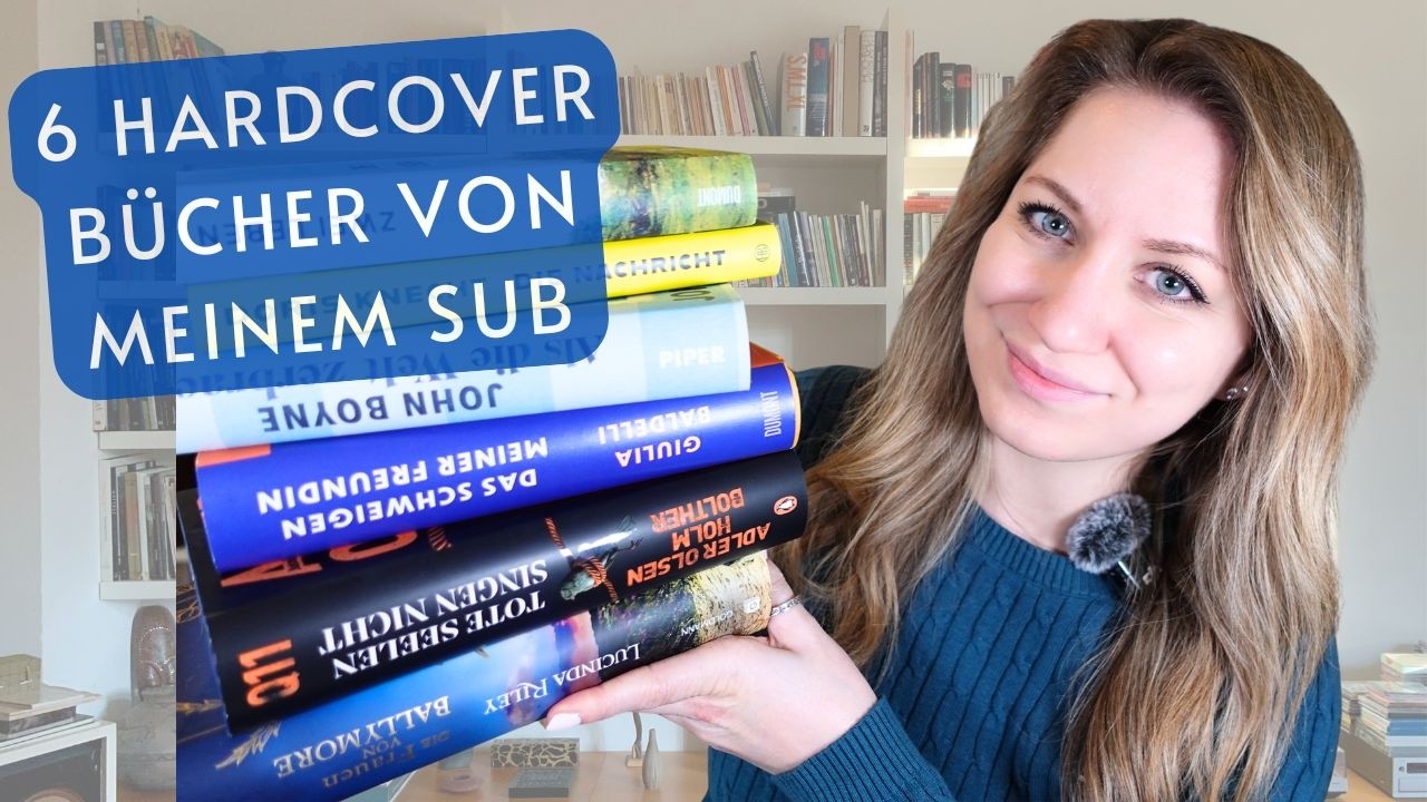 6 Hardcover von meinem Stapel ungelesener Bücher