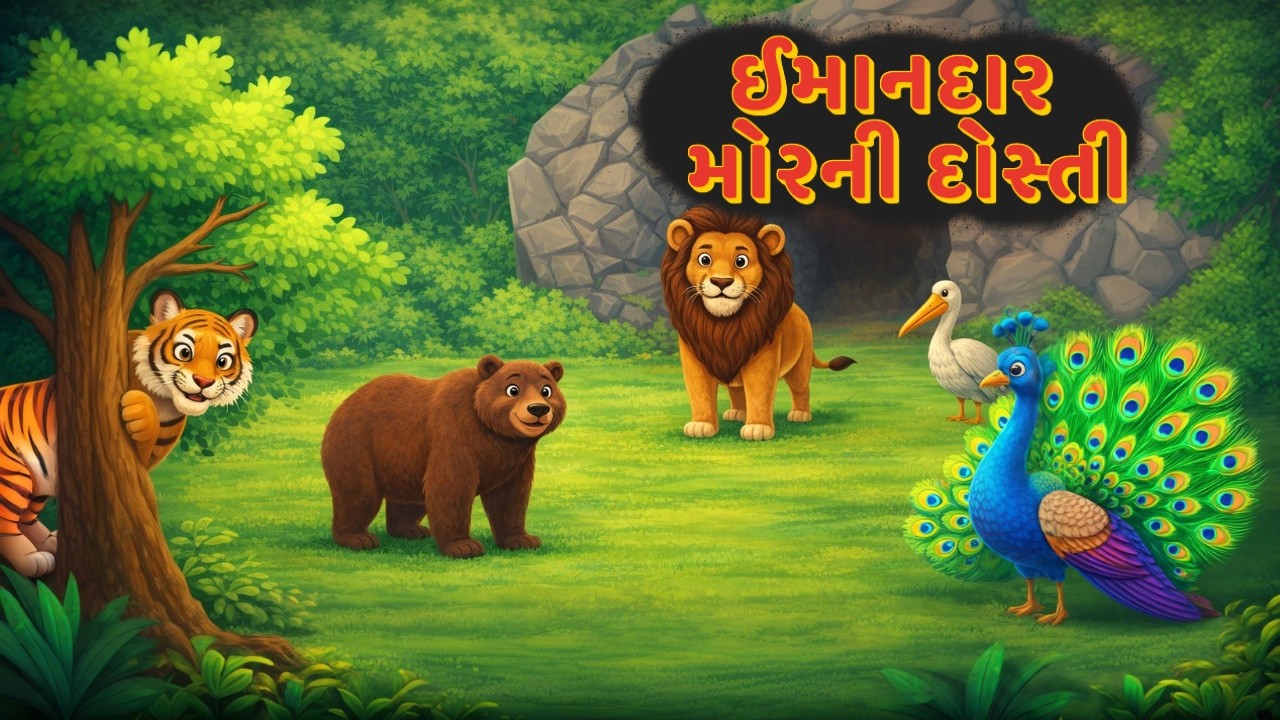 ઈમાનદાર મોરની દોસ્તી | Imandar Mor ni Dosti | Gujarati Bal Varta | Gujarati Cartoon