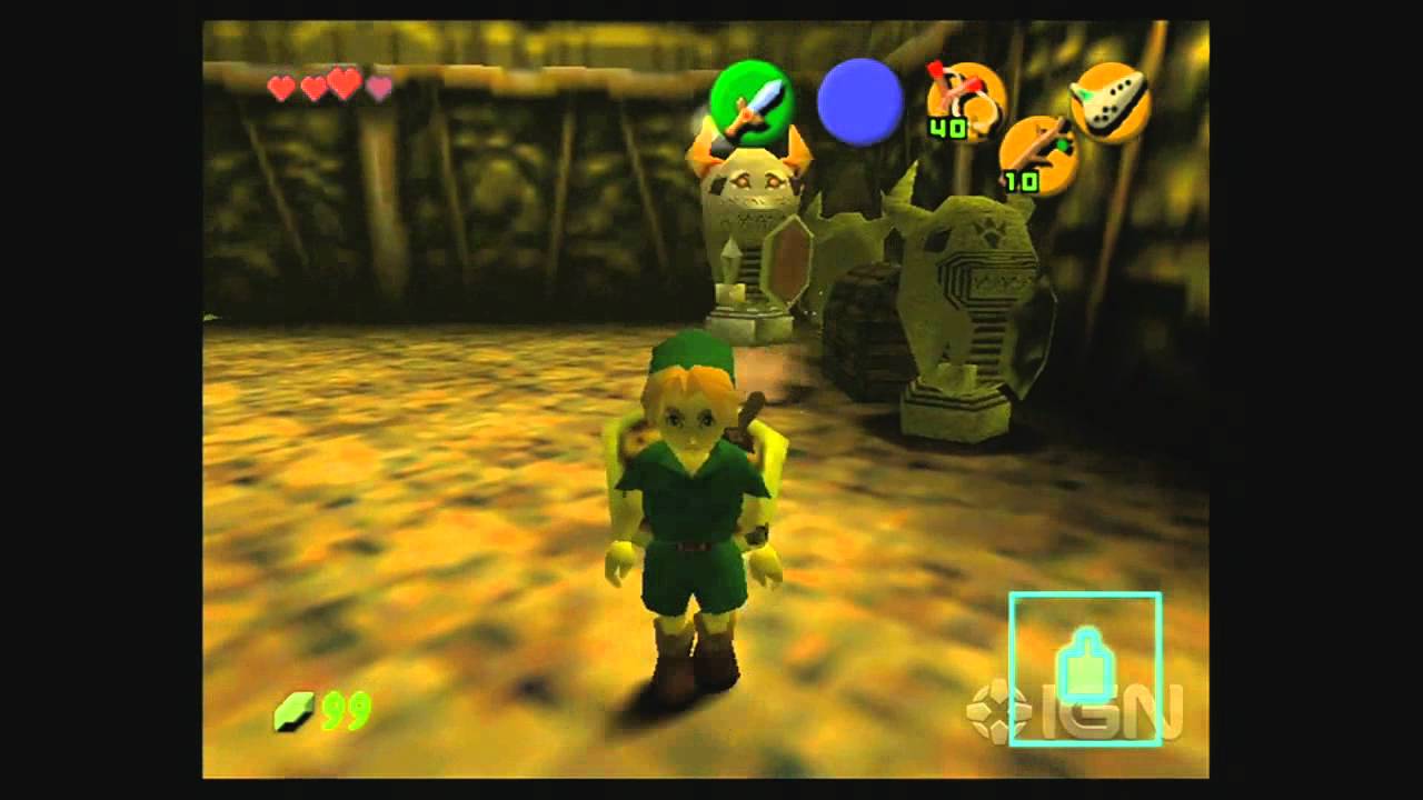 Getting the Compass Zelda Ocarina of Time Dodongo's Cavern Part