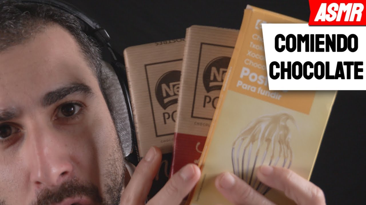 ASMR Comiendo Chocolate 🍫 Blanco, Negro y con Leche