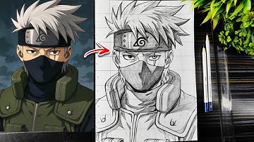 How To Draw Kakashi Hatake | Naruto Drawing | Anime Pencil Sketch Step-by-Step Tutorial