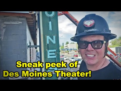 Sneak peek tour of the Des Moines (WA) Theater 8/8/22