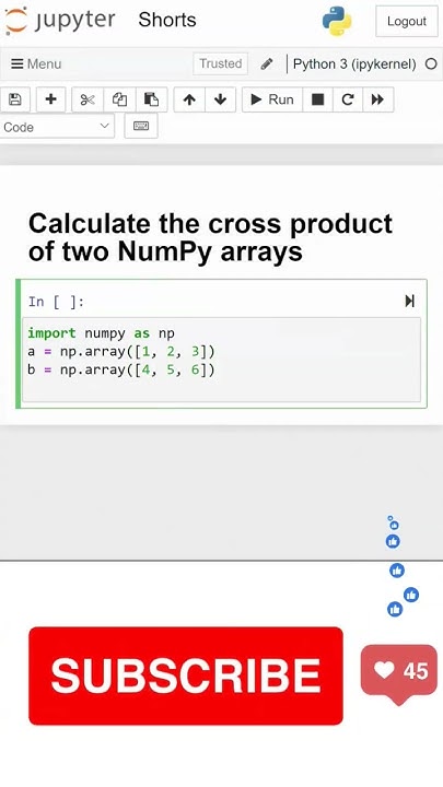Calculating the Cross Product of Two NumPy Arrays in Python - YouTube