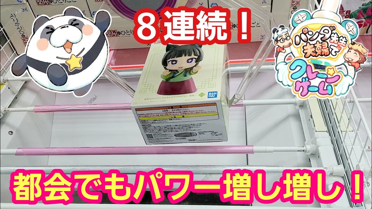 UFOキャッチャー 都会のゲーセンでもパワー増し増しやってます！【パンダ先生夫婦のクレーンゲーム】
