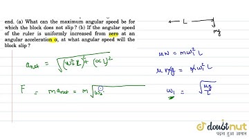 A block of mass m is kept on a horizontal ruler. The frilction coefficient