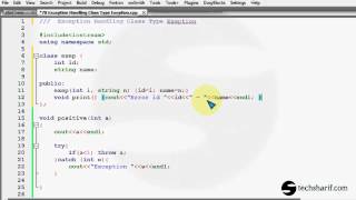 bangla c++ video tutorial 78 Exception Handling Class Type Exeption