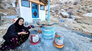 Narges' art show today by making a chair