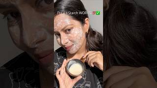 ✨Potato STARCH Face Mask = Glass Skin ✅💯 #skincare #facemask #shorts #diyhomeremedies #ytshorts