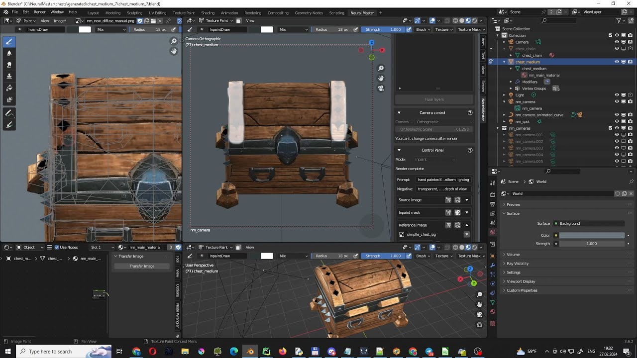 (1920x1080) Hiding parts of mesh when AI texturing using Neural Master