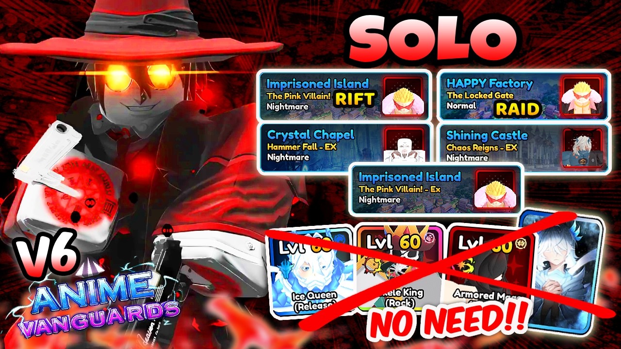 INSANE MONARCH ALUCARD DESTROYING Anime Vanguards’ Hardest Game Modes Solo!