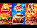 Rpts les vrais burgers du monde de mcdonalds  burger king  kfc