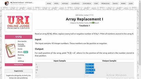 Problema 1172 URI Solucion en C++