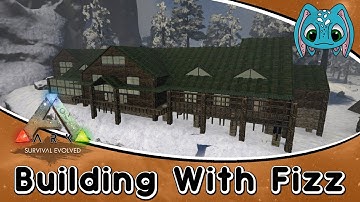 ARK:Survival Evolved Building w/ Fizz :: large Log Cabin Build!!