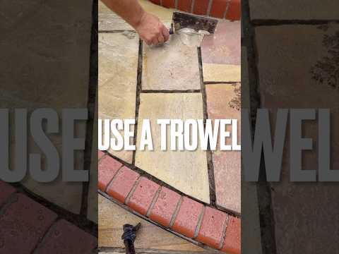 #shorts Grouting a permeable Patio correctly ￼with joint it dynamic #grouting #diy #patio #trending