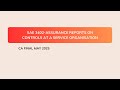 CA Final SAE 3402-Assurance reports on controls at a service organisation for May 2025 in Telugu
