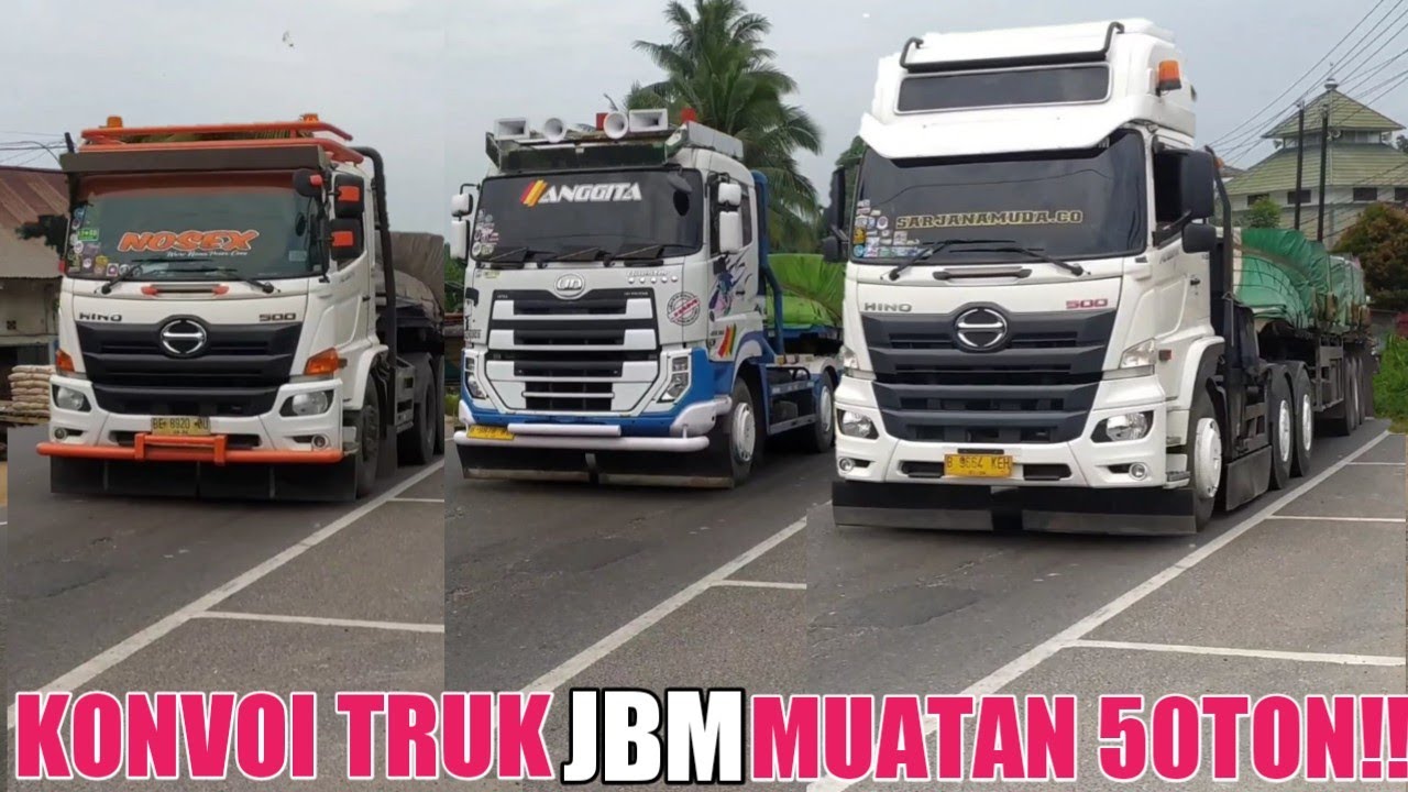 KONVOI TRUK JBM MUATAN 50TON!! BANYAK MOMEN KETENGGAK