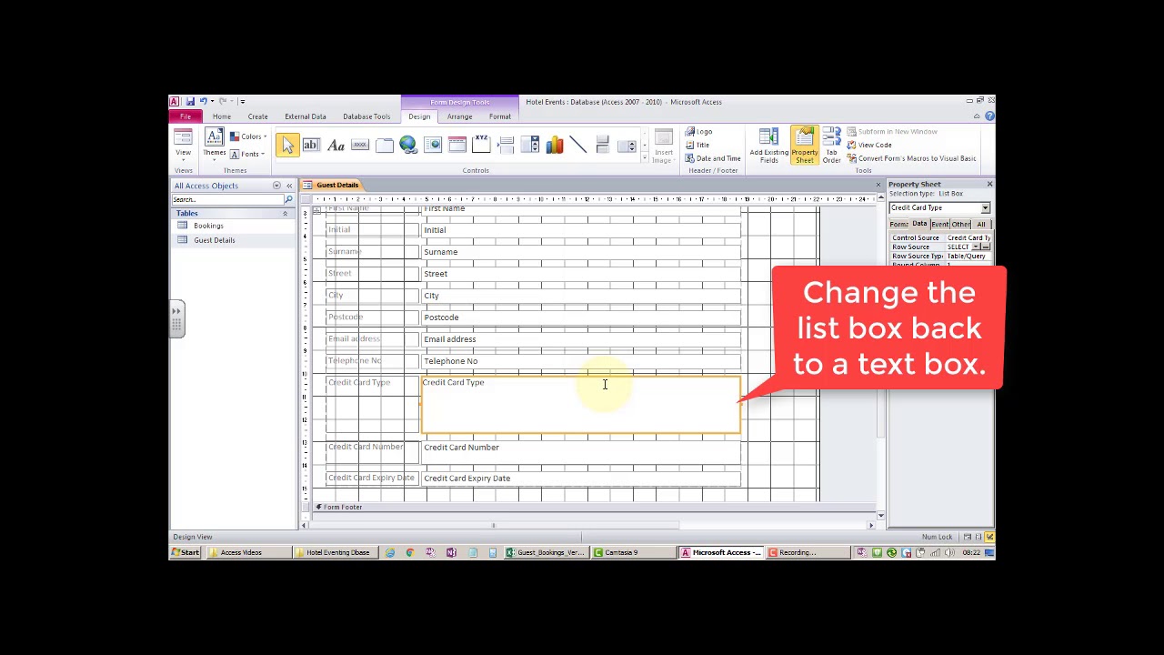 4 MS Access Input Forms and Controls, Text, List and Check boxes - YouTube