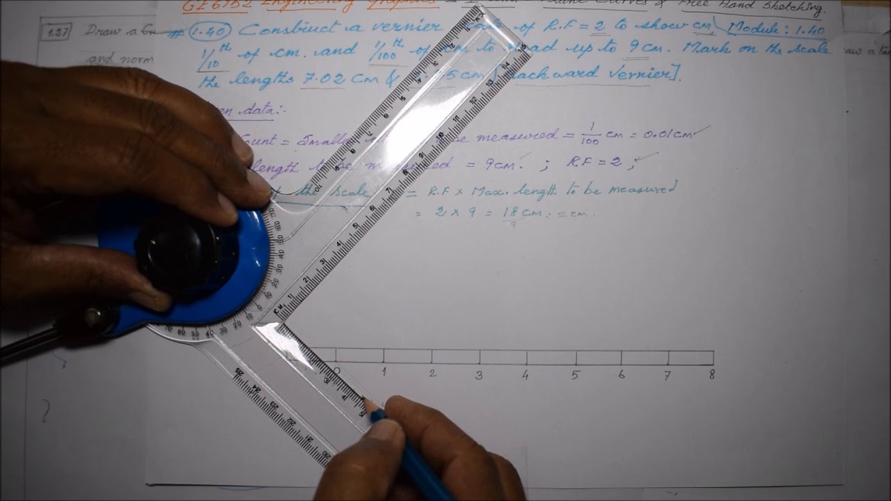 Constuction of Vernier Scale and Measuring M1.40 Engineering