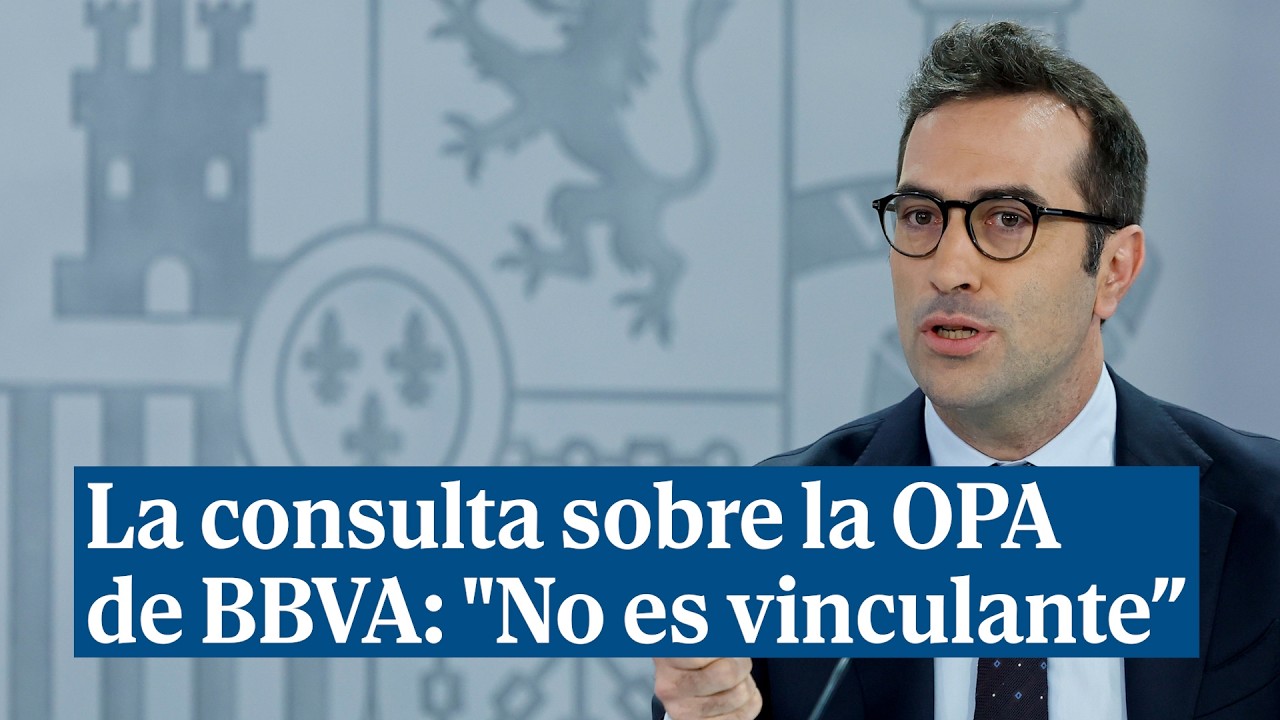 Carlos Cuerpo, sobre la consulta de la OPA de BBVA: "No es vinculante"