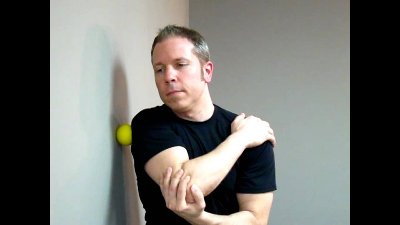 Shoulder (Rotator Cuff) Massage With Tennis Ball - YouTube