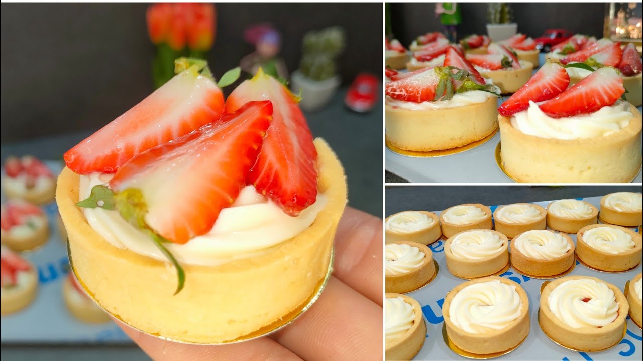 لعشاق التحليات الاقتصادية و اللذيذة هادي الوصفة ليكم 😍 تارت الفراولة بزاااف بنيينة وسهلة التحضير