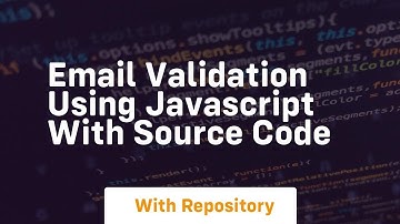 Email validation using javascript with source code