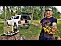 Grilling Kebabs and Enjoying the Campfire (Truck Camping)