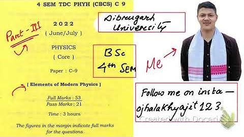 BSc 4th SEM C-9 2022 Dibrugarh University part3