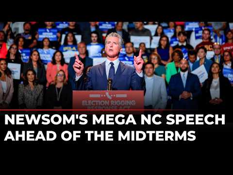 Gavin Newsom Campaigns in North Carolina as Democrats Gear Up for the Midterms
