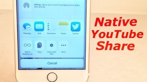 Cydia Tweak: Native YouTube Share - iOS sharing menu in YouTube app
