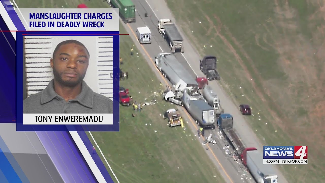 Truck driver arrested after deadly 5 semi crash - YouTube