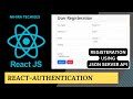 React authentication using json server rest api  registration screen react js full course