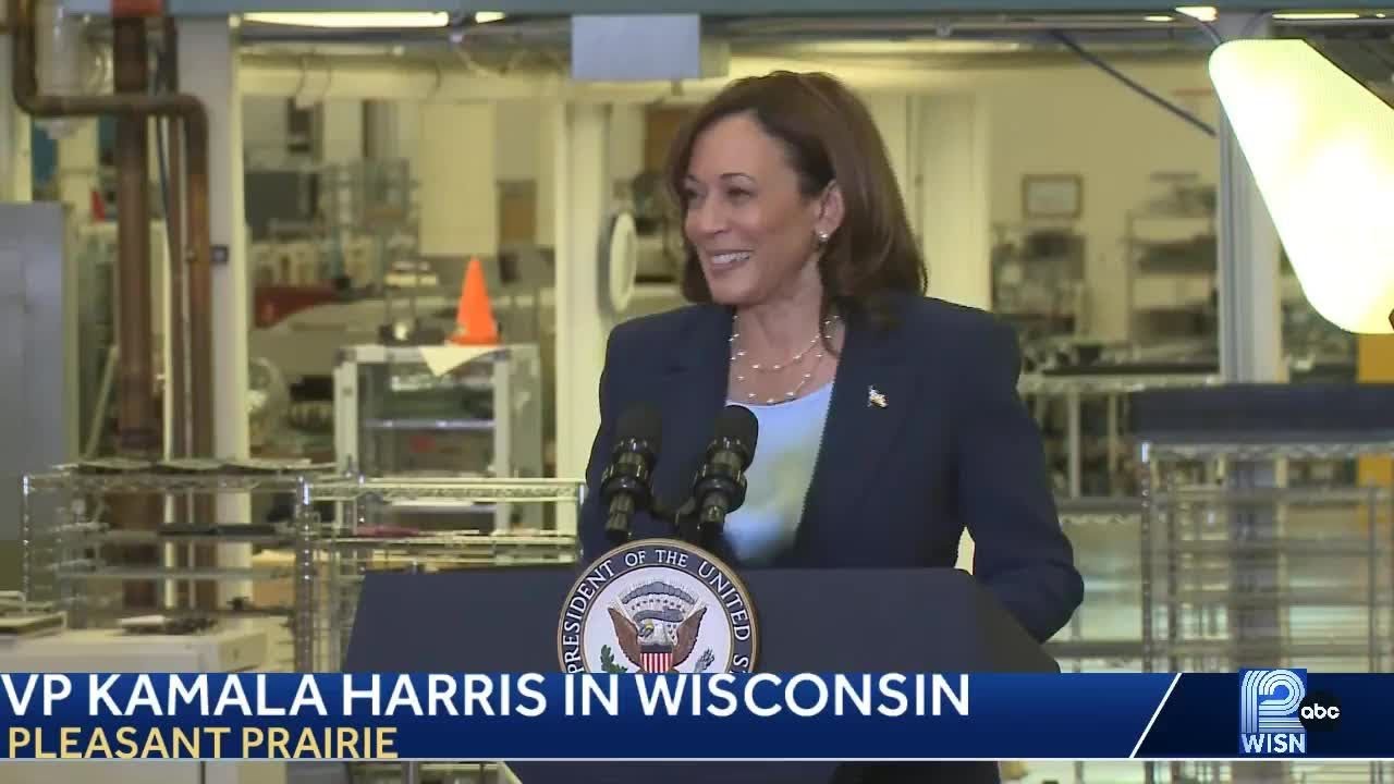 Vice President Kamala Harris visits Wisconsin, marking first stop in ...
