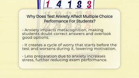 Why Does Test Anxiety Affect Multiple Choice Performance For Students? - High School Toolkit