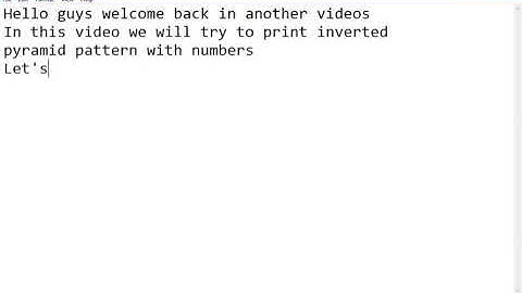 Another inverted half pyramid pattern with number in python | Python Pattern Examples