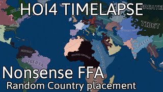 Nonsense FFA (Random Country Placement) - HOI4 Timelapse
